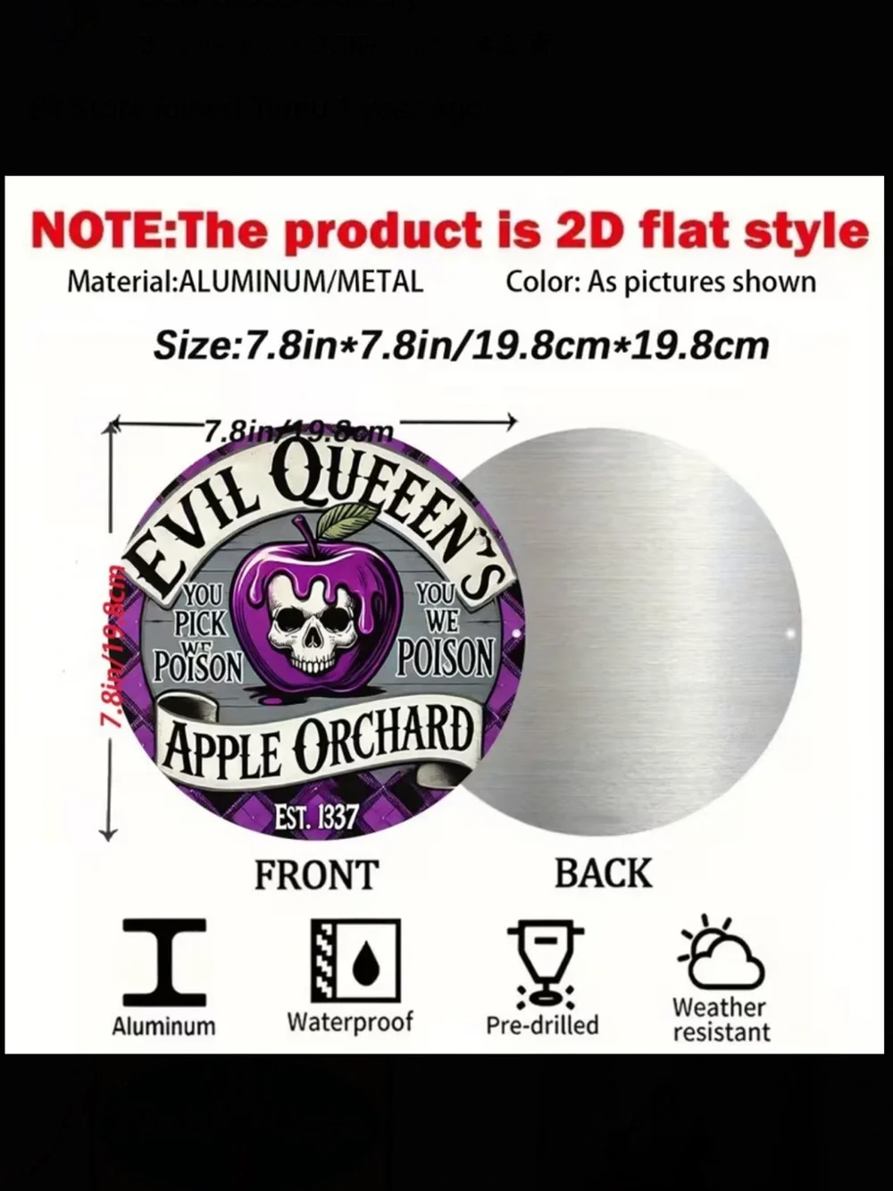 🌟Pick Any 2/$20 Sale Evil Queen Sign